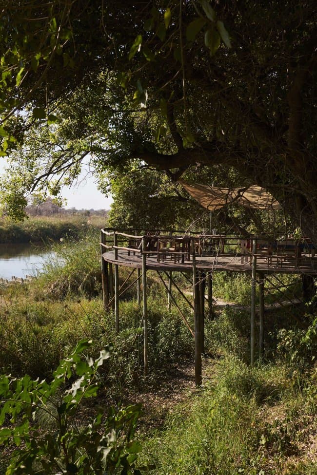 Deck on Stilts over River
